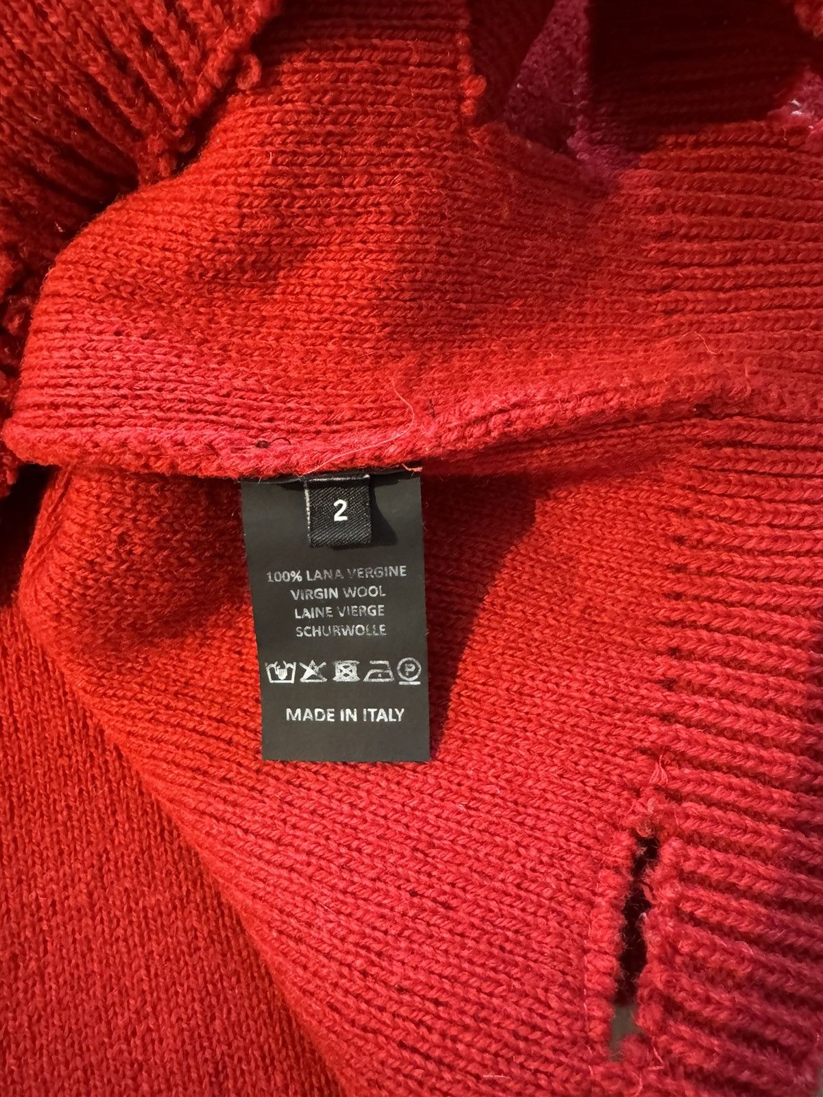 Raf Simons Raf Simons Redux Oversized Destroyed V-Neck Sweater Size US XXL / EU 58 / 5 - 6 Thumbnail