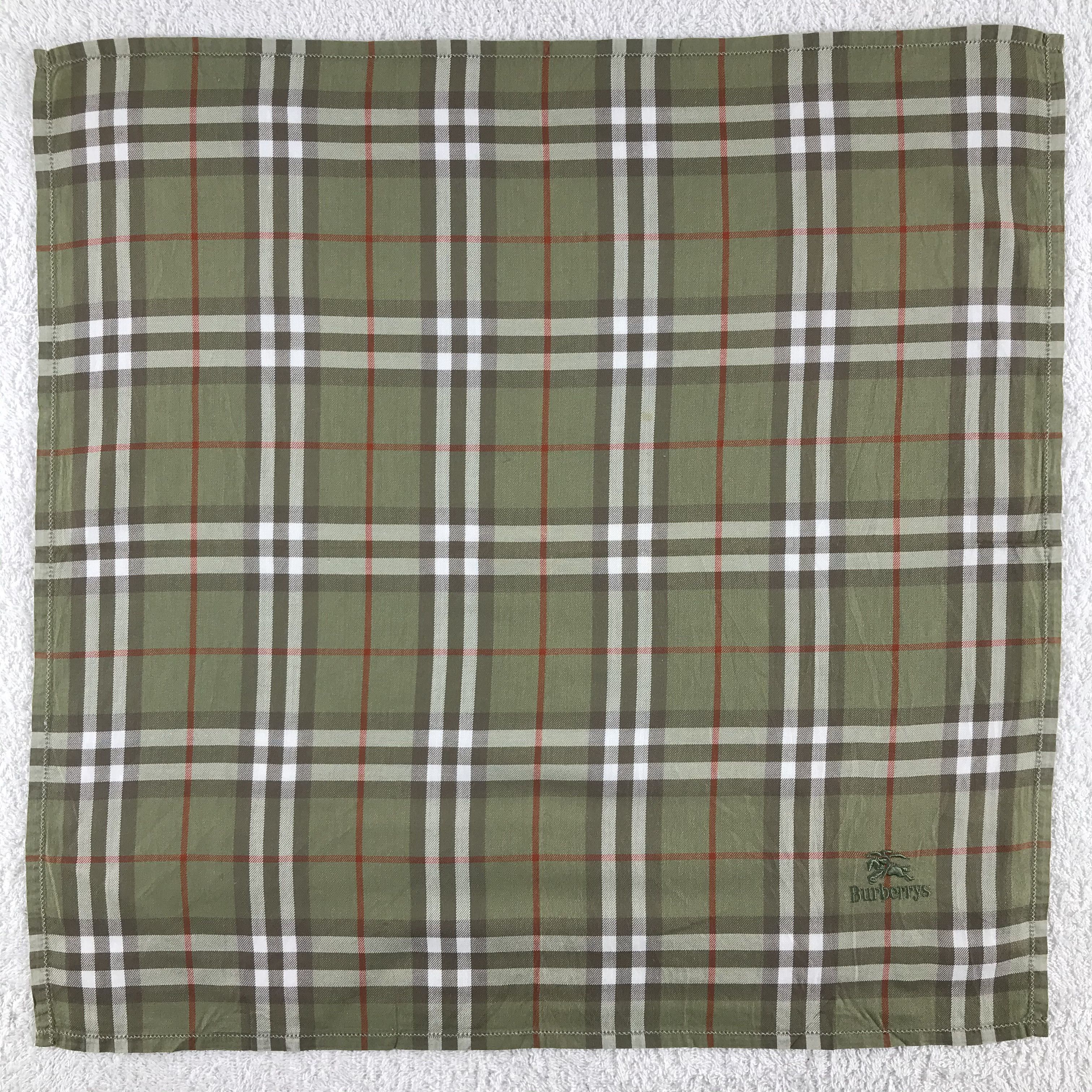 Burberry × Vintage Burberry Bandana / Handkerchief / Neckerchief - S099 Size ONE SIZE - 1 Thumbnail