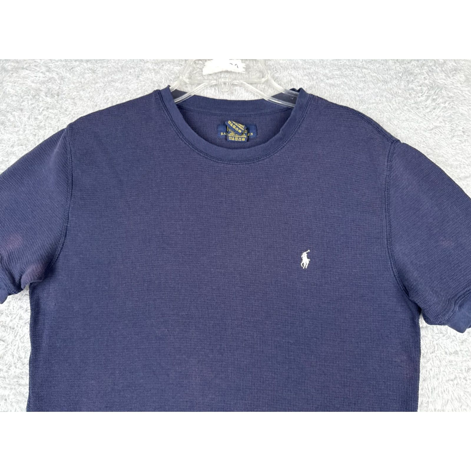 Polo Ralph Lauren VINTAGE Polo Ralph Lauren Men’s T-Shirt Crew Neck Short Sleeve Cotton Blend Blue All Seasons Size L / US 10 / IT 46 - 4 Thumbnail