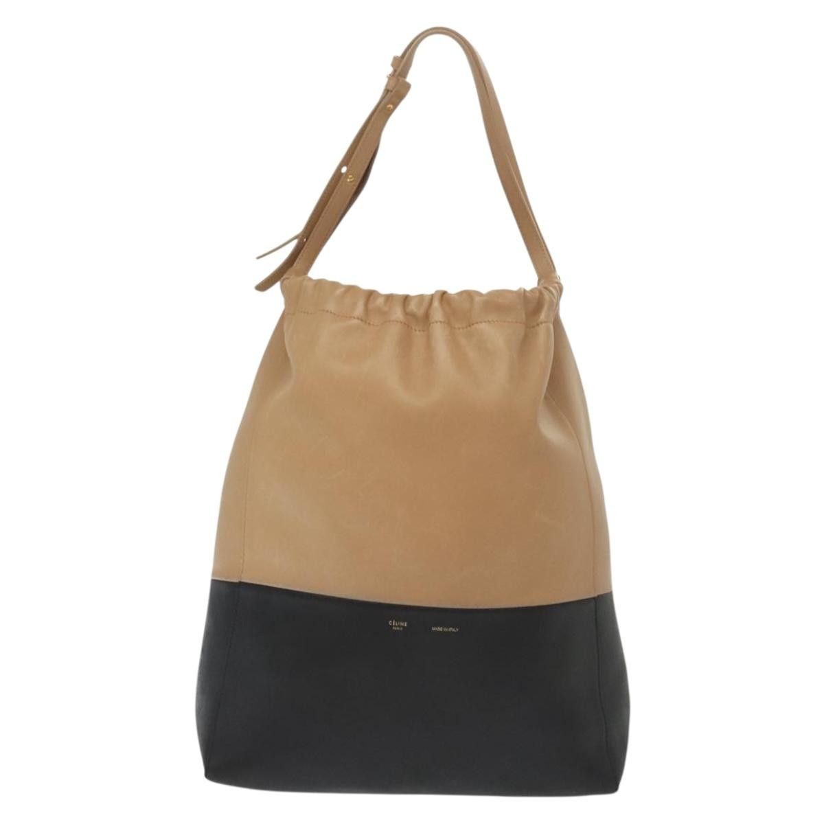 Celine Celine Bicolor Drawstring Cabas Tote Leather Size ONE SIZE - 1 Thumbnail