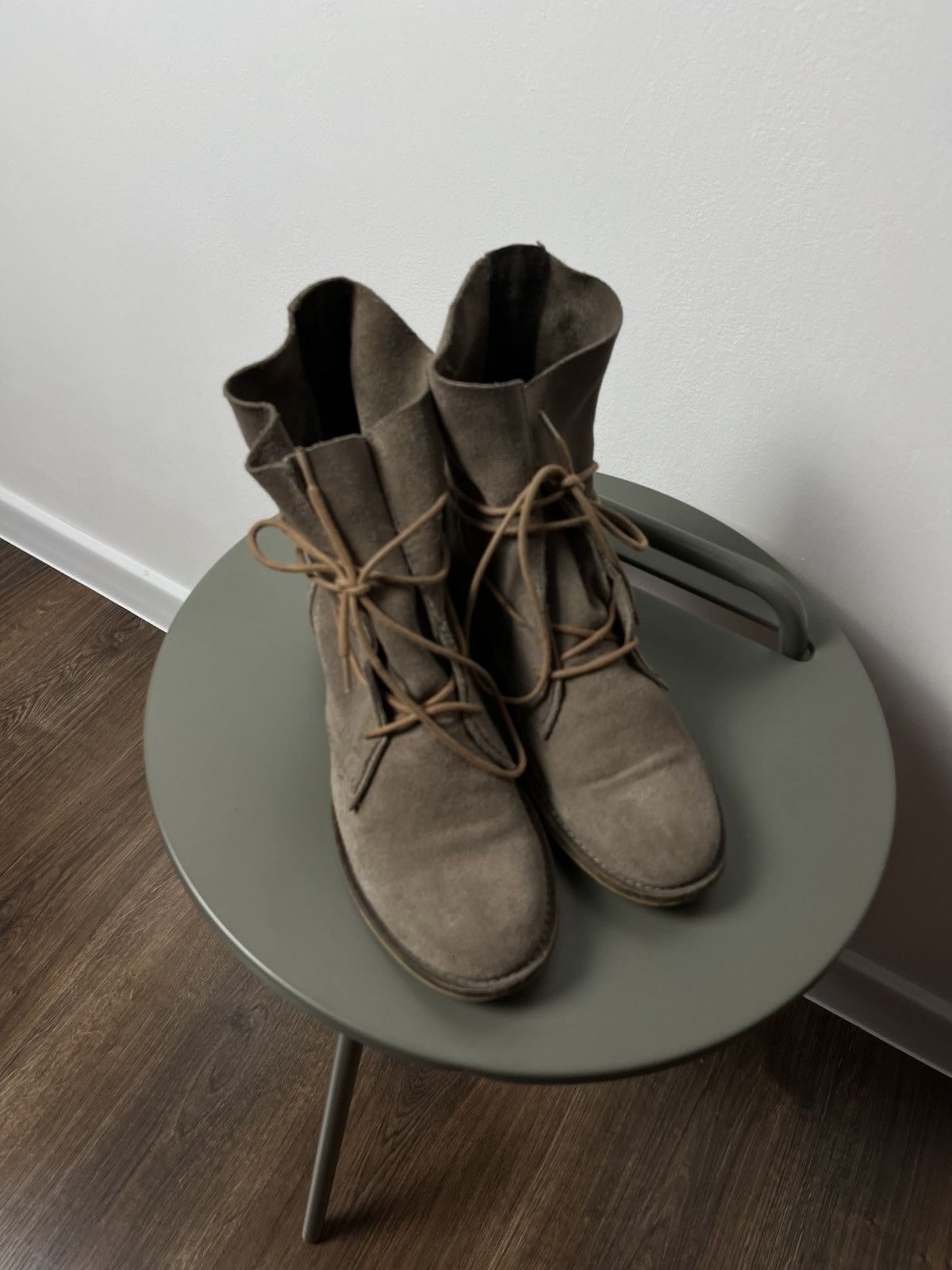 Japanese Brand × Vintage Avant-Garde Women’s Suede Ankle Boots in Minimalist Beige Size US 7 / IT 37 - 4 Thumbnail