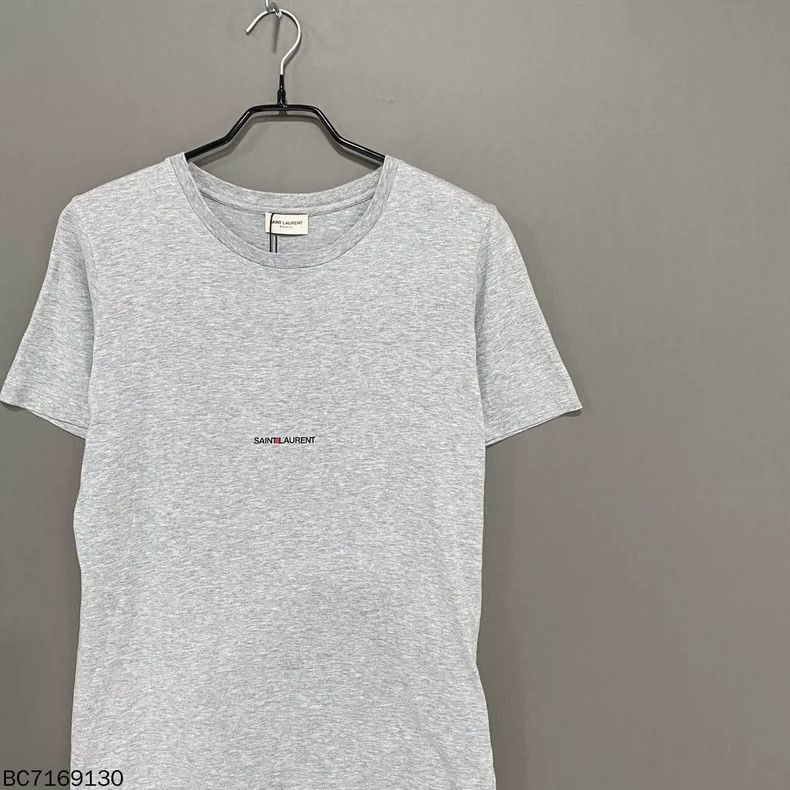 Saint Laurent Paris Saint Laurent Gray Short Sleeve T-2507 Size S / US 4 / IT 40 - 2 Thumbnail