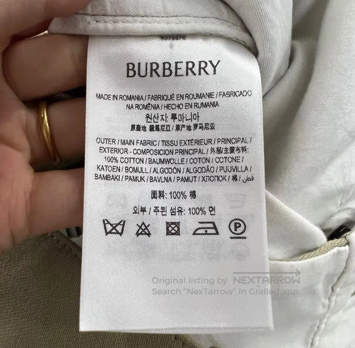 Burberry Beige Casual Straight-Leg Pants. Size US 36 / EU 52 - 4 Thumbnail