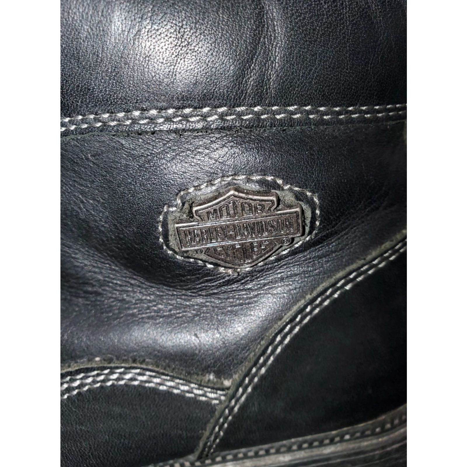 Harley Davidson Harley-Davidson Signature Black Leather Motorcycle Ankle Boot Women's 9 Size US 9 / IT 39 - 5 Thumbnail