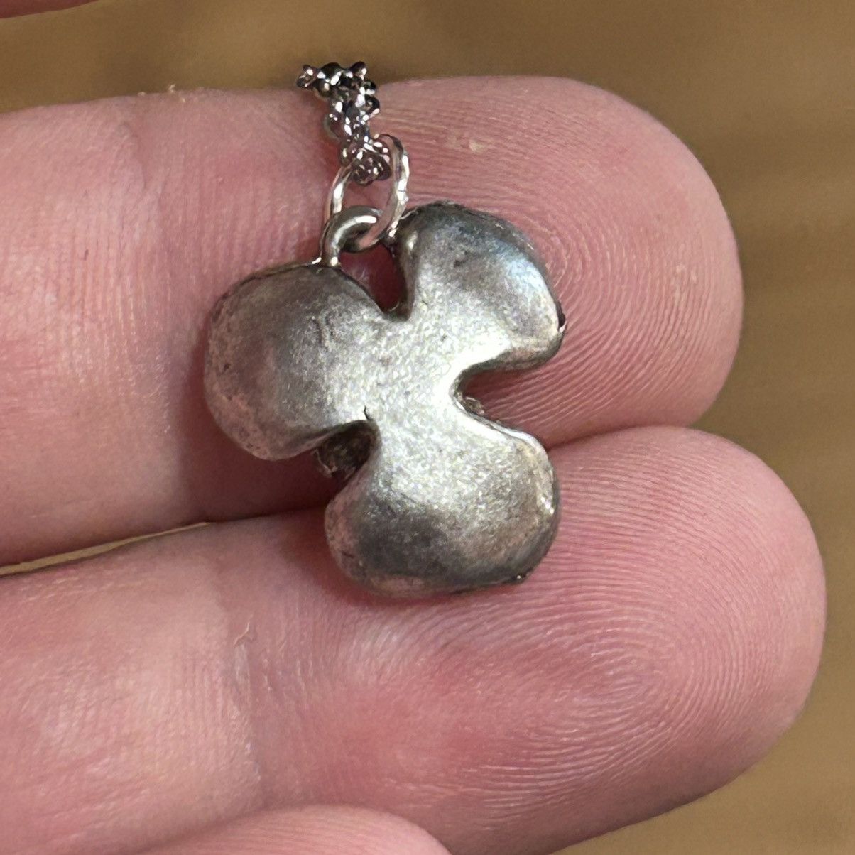 Handmade Handcrafted salvaged vintage floral pendant necklace Size ONE SIZE - 3 Thumbnail