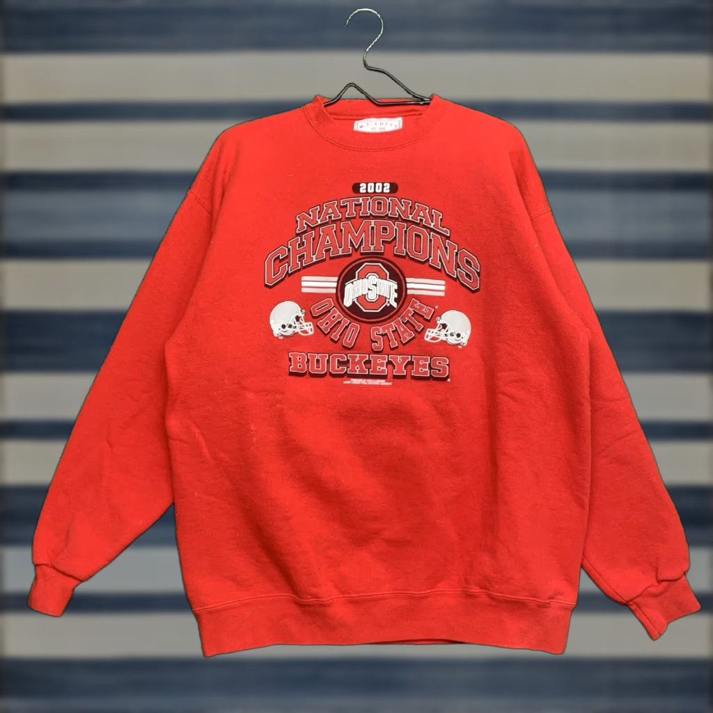 Lee VINTAGE Ohio State Sweatshirt Mens XL Buckeyes 2002 2000s Lee Crew Neck Red Size US XL / EU 56 / 4 - 1 Thumbnail