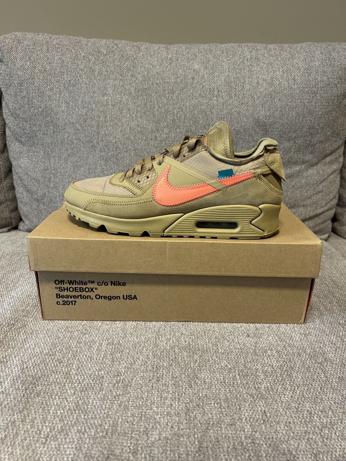 Nike × Off-White Nike Air Max 90 Off-white Desert Ore Size US 7 / EU 40 - 1 Thumbnail