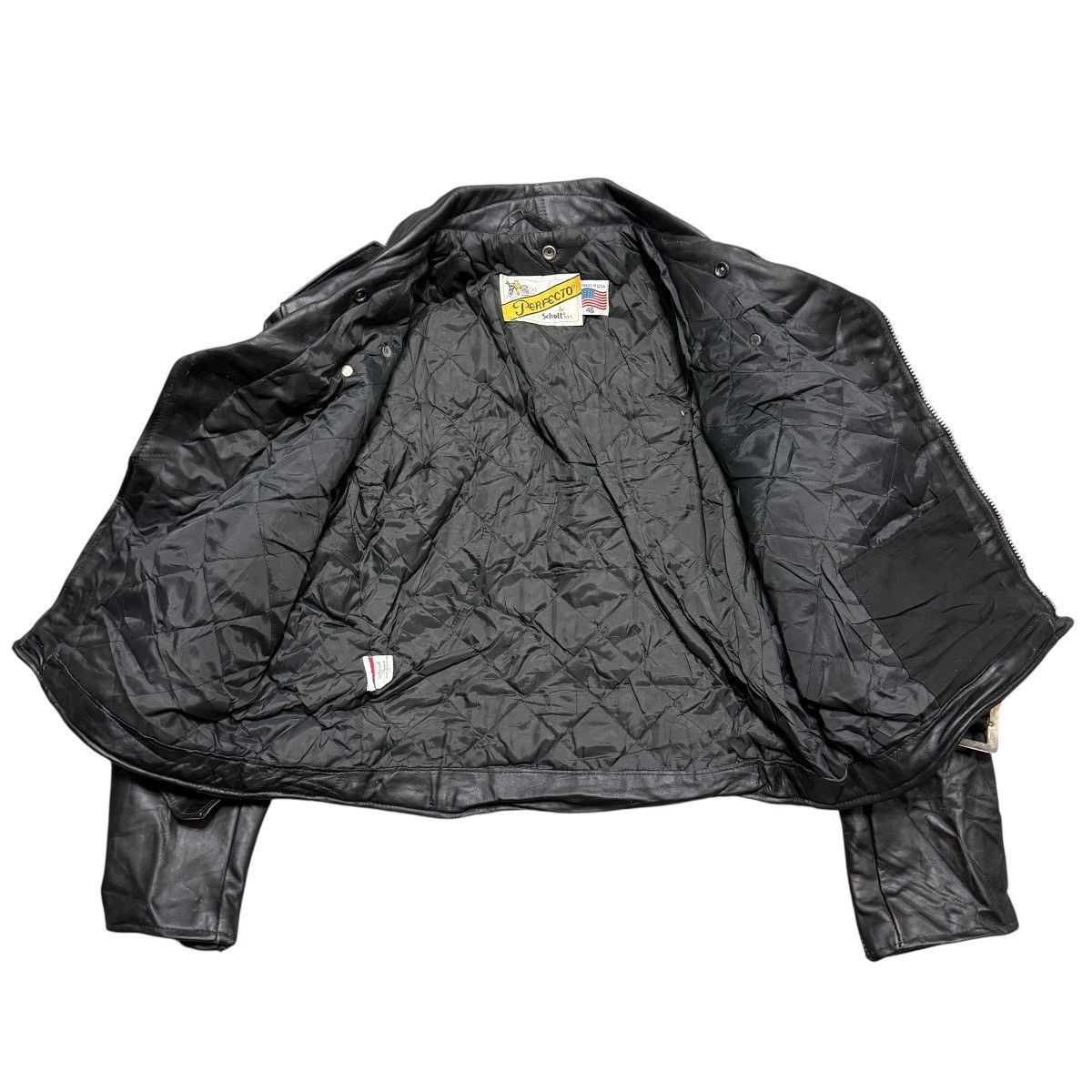 Schott Vintage Schott Perfecto Double Colar Leather Jacket Size US M / EU 48-50 / 2 - 11 Thumbnail