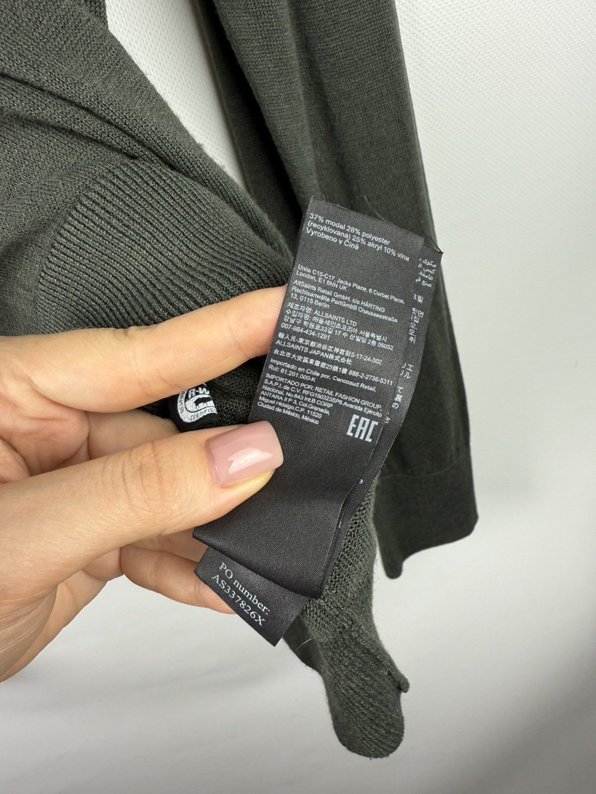 Allsaints Alllsaints Nomo Crew Neck Men’s Lightweight Sweater Pullover Size US L / EU 52-54 / 3 - 14 Thumbnail