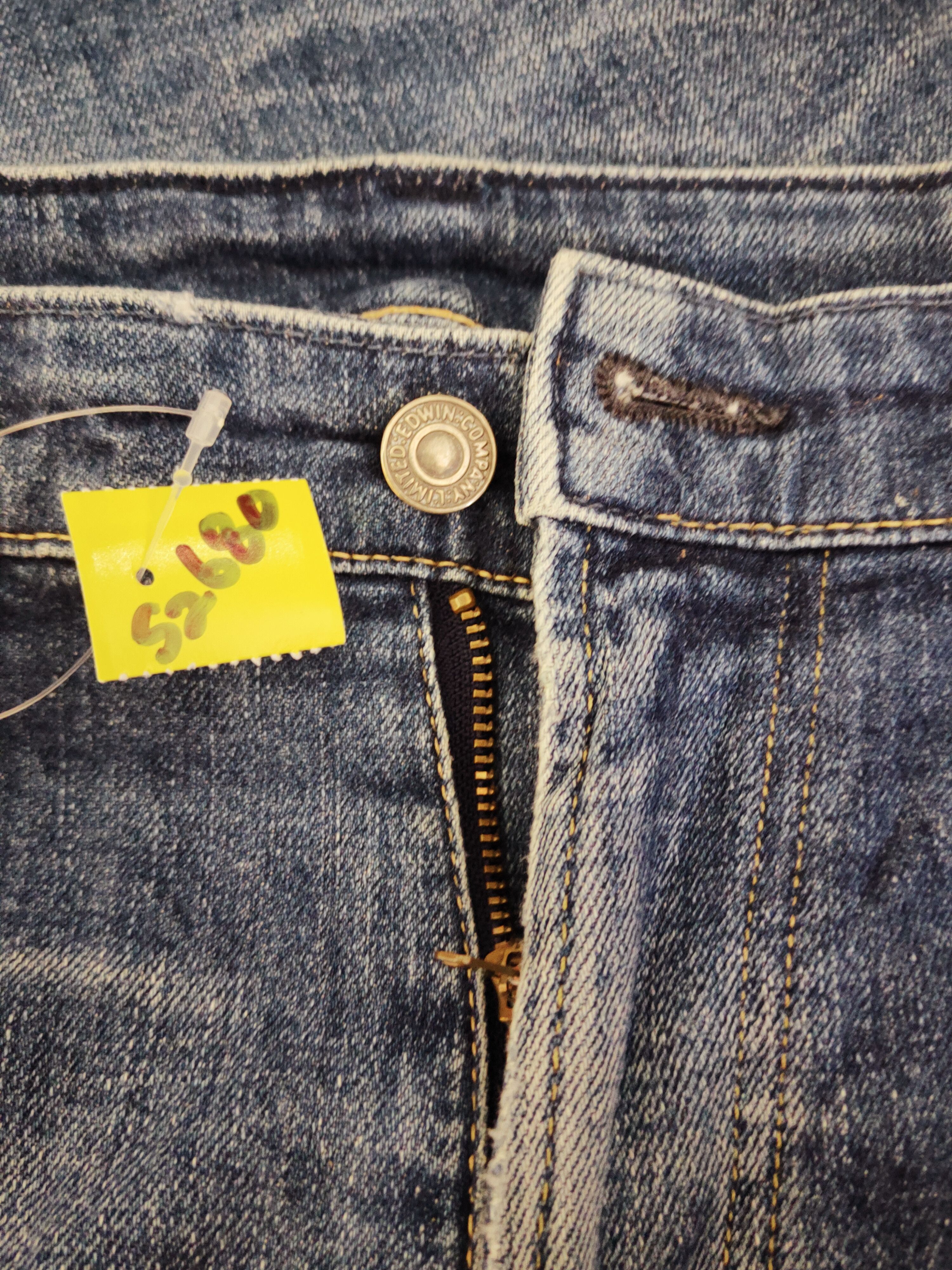 Edwin Edwin Blue Distressed Ripped Jeans #S2680 Size US 31 - 18 Thumbnail