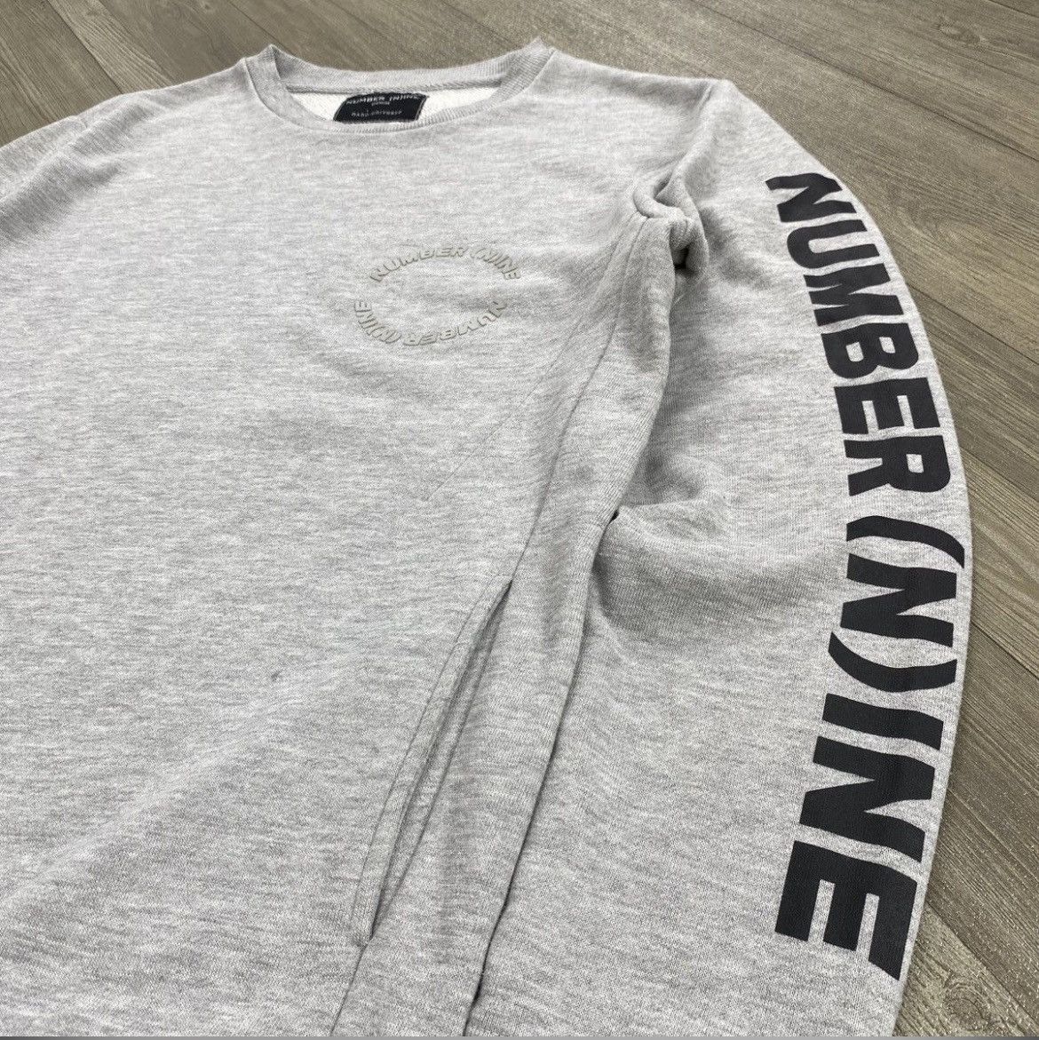 Number (N)ine Number (N)ine Spell Out Logo Taped Pocket Crewneck Grey Size US L / EU 52-54 / 3 - 4 Thumbnail