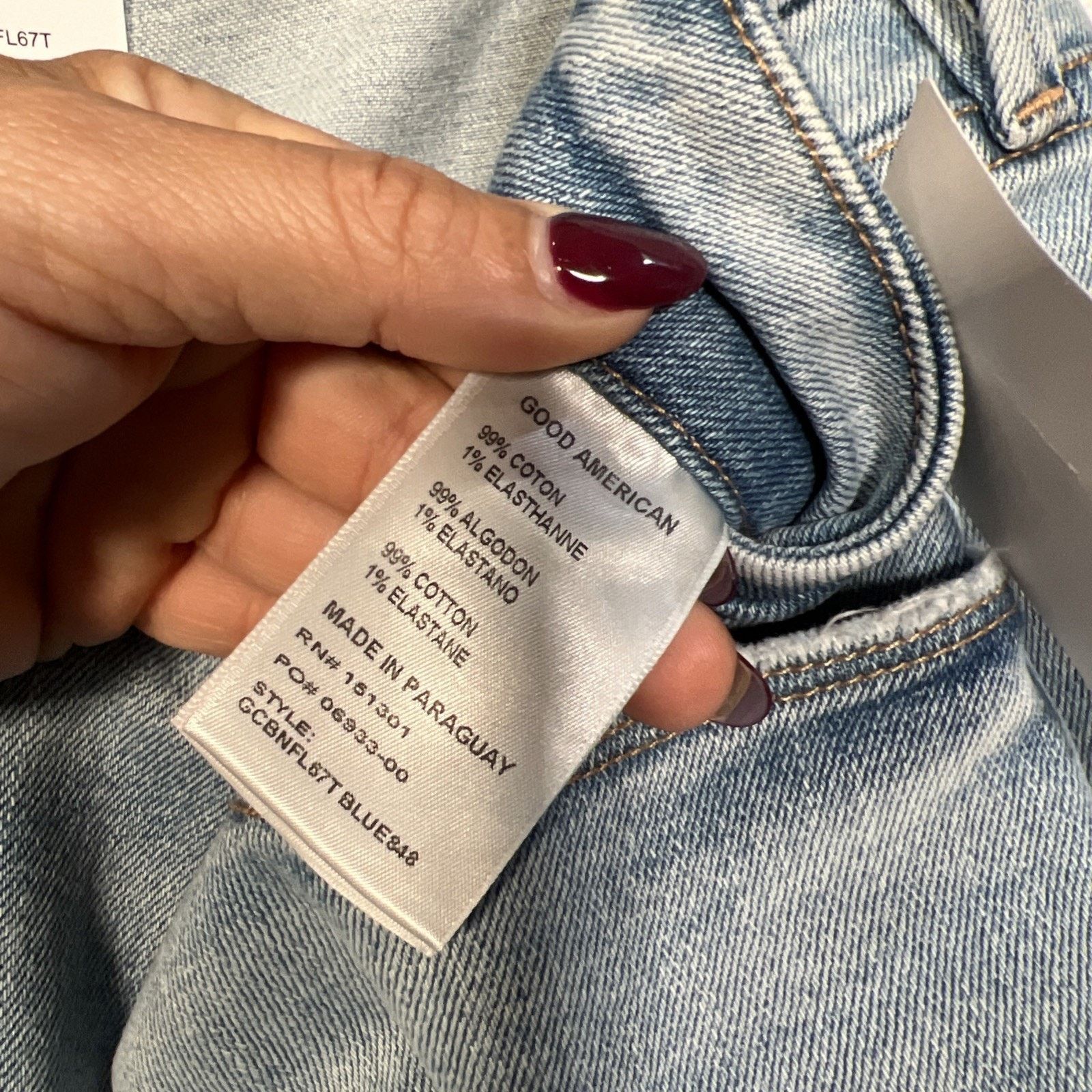 Good American NWT Good American Good Classic High Rise Crossover Size 38" / US 16 / IT 52 - 5 Thumbnail