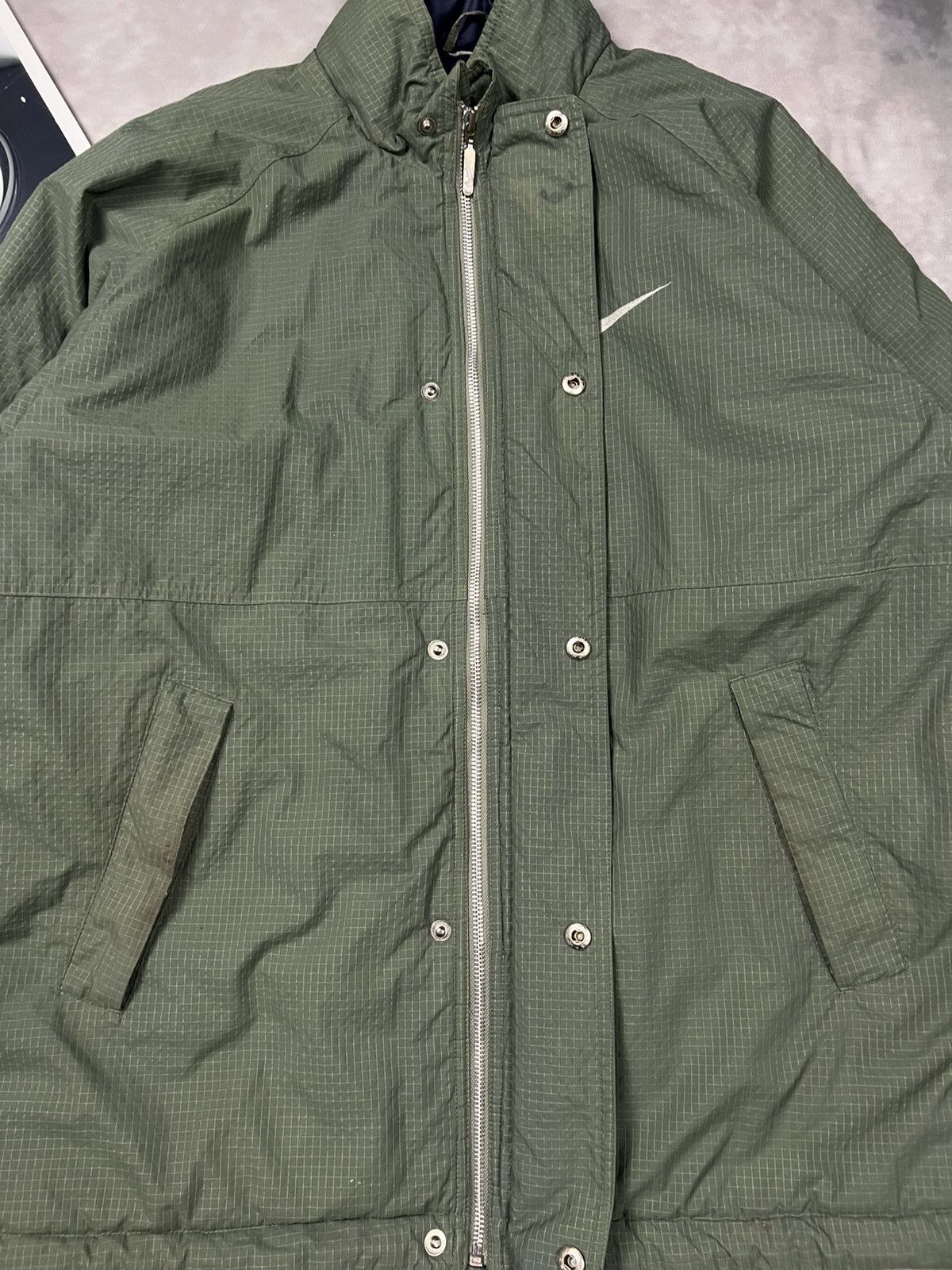 Nike Vintage Nike 00s Ripstop Puffer Jacket Green Mini Swoosh XL Size US XL / EU 56 / 4 - 7 Thumbnail