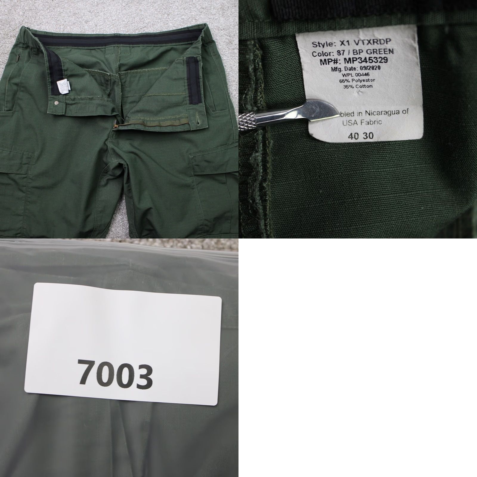 Vintage Vertx Pants Mens 40x30 Green Cargo Pocket Polyester/Cotton Size US 40 / EU 56 - 8 Thumbnail