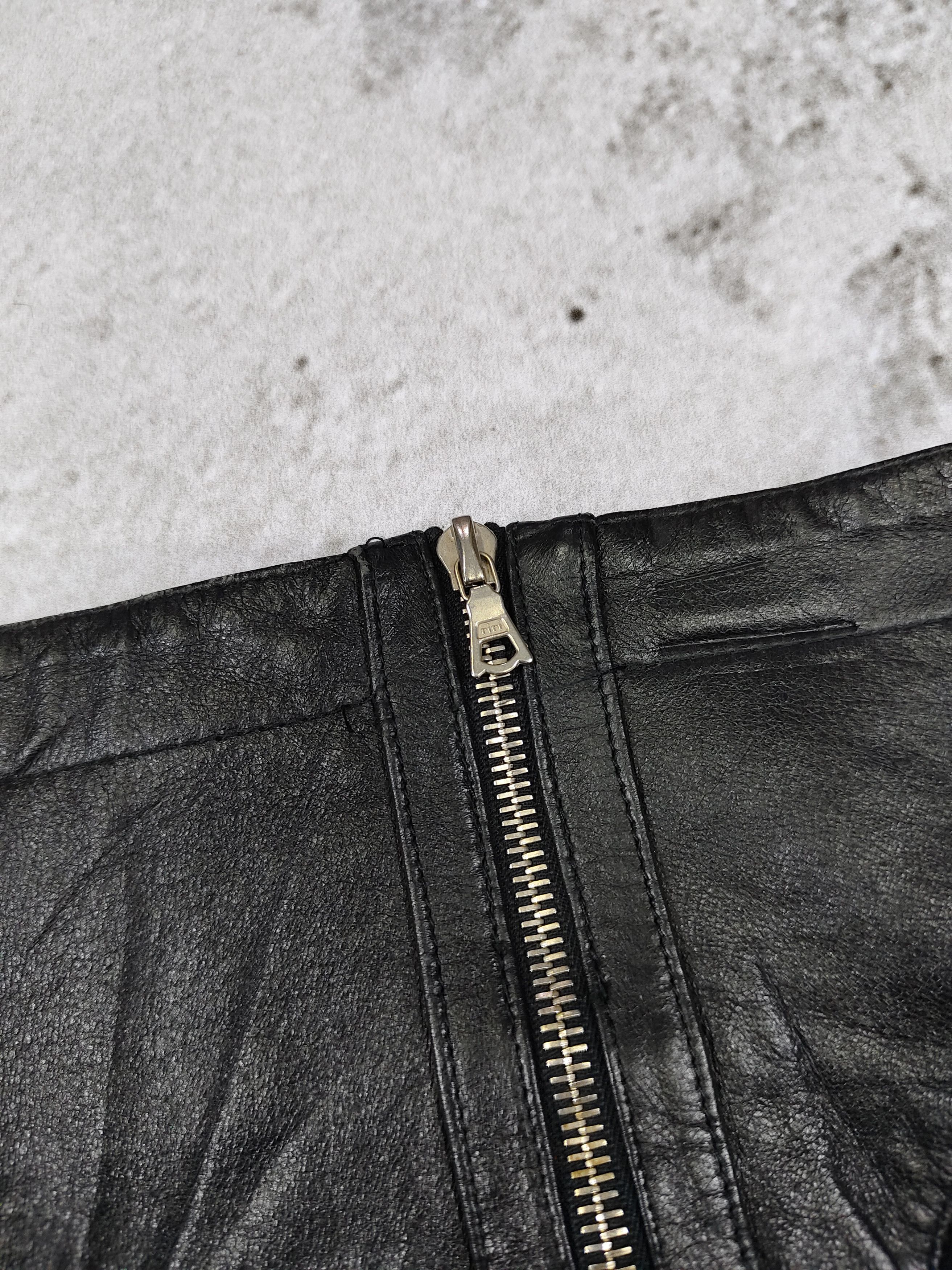 Seditionaries 90s Joslyn Clarke🇮🇹 Archive Hybrid Leather Wool Panel Skir Size 30" / US 8 / IT 44 - 4 Thumbnail