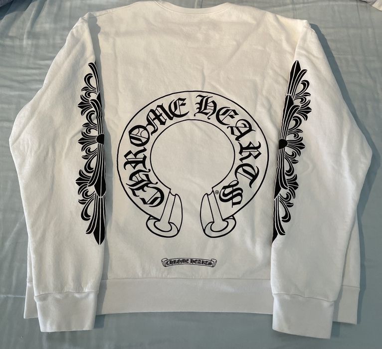 Chrome Hearts Chrome Hearts White Crewneck Sweatshirt Grailed