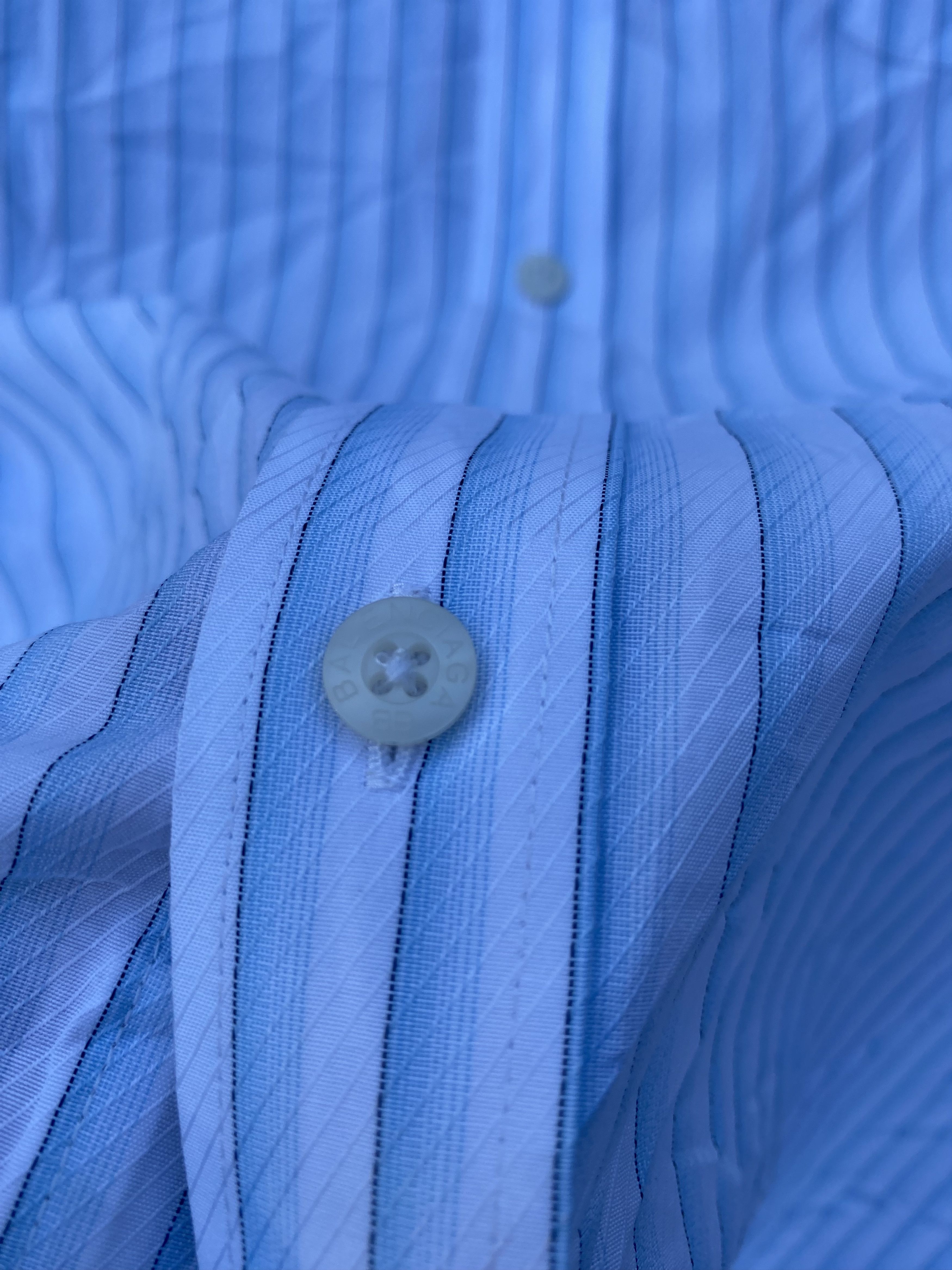 Balenciaga Vintage Balenciaga White Stripes Button Ups Size US L / EU 52-54 / 3 - 4 Thumbnail