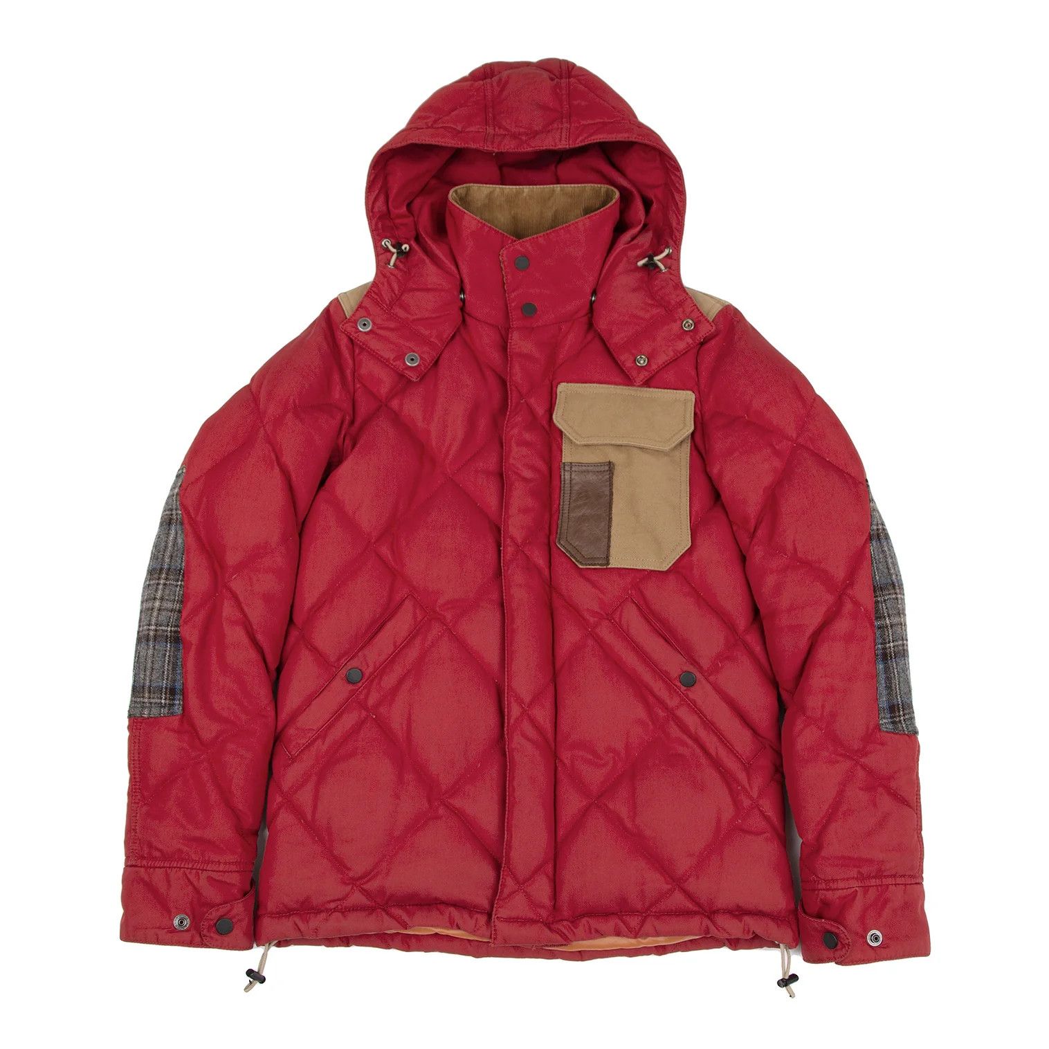 Junya Watanabe Patch Design Down Jacket in Red, Size XS Size US XS / EU 42 / 0 - 1 Thumbnail