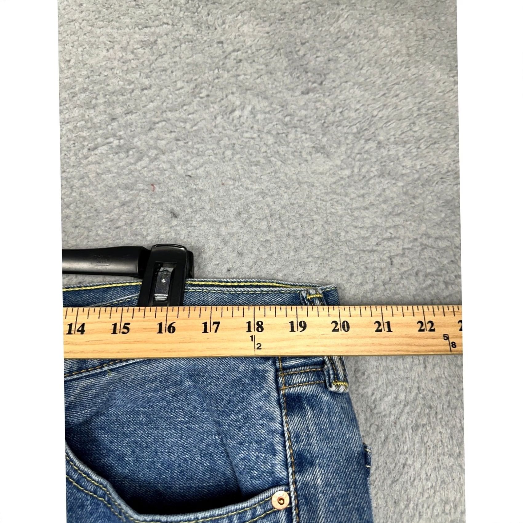 Levi's Mens Levi's 505 Jeans Blue Regular Fit Straight Leg 5 Pockets Casual 40X30 Size US 40 / EU 56 - 6 Thumbnail