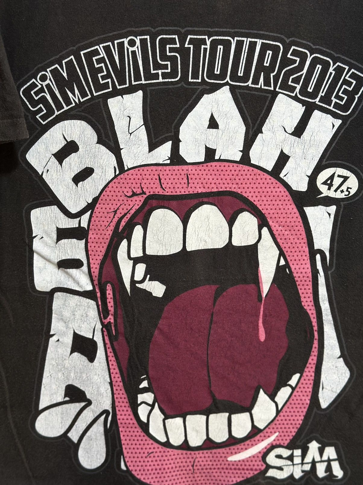 Band Tees × Vintage Vintage Sim Evils Tour 2013 Faded Tee Size US L / EU 52-54 / 3 - 2 Thumbnail