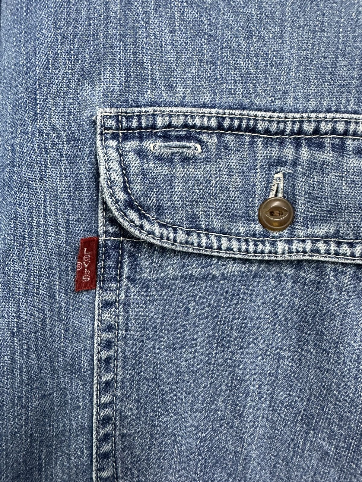 Levi's Levis Western 90s Vintage Denim Shirt A279 Size US L / EU 52-54 / 3 - 6 Thumbnail
