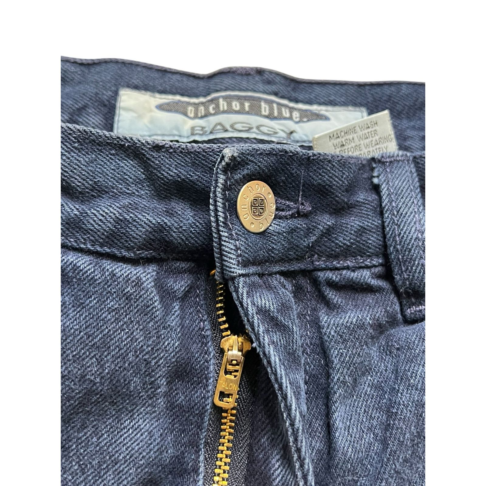Anchor Blue Vintage 90s Anchor Blue Baggy Jeans37x31) Wide Leg USA Talon Size US 38 / EU 54 - 4 Thumbnail