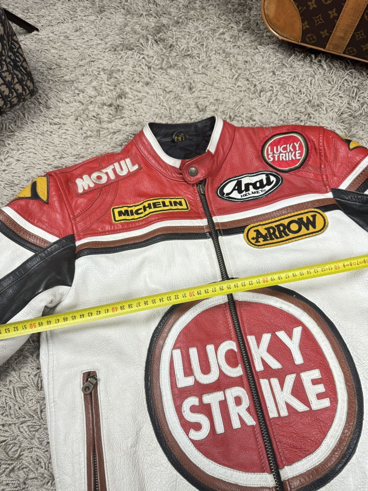 Vintage Vintage leather jacket Lucky Strike original retro item Size US S / EU 44-46 / 1 - 5 Thumbnail