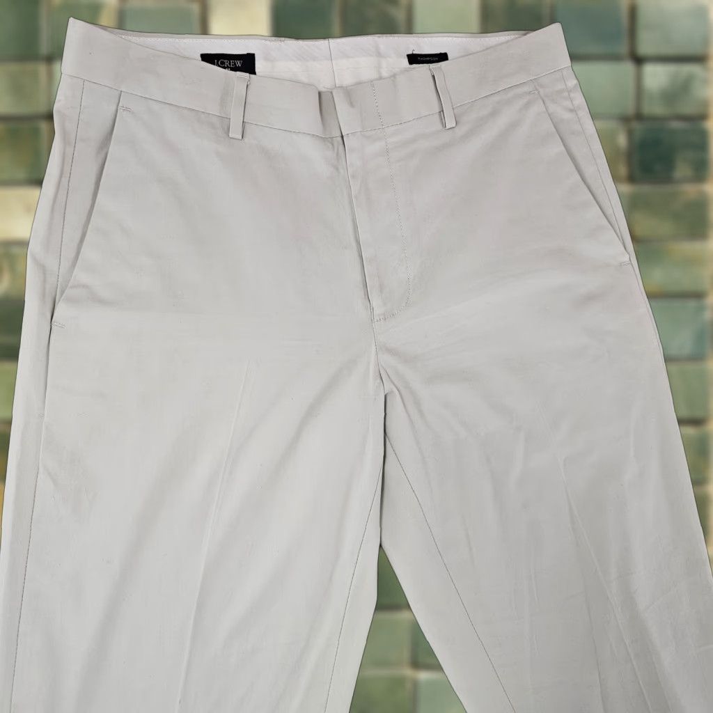 J.Crew J.Crew Pants Mens 30x32 Light Khaki Thompson Slim Fit Chino Dress Flat Front Size US 30 / EU 46 - 1 Thumbnail