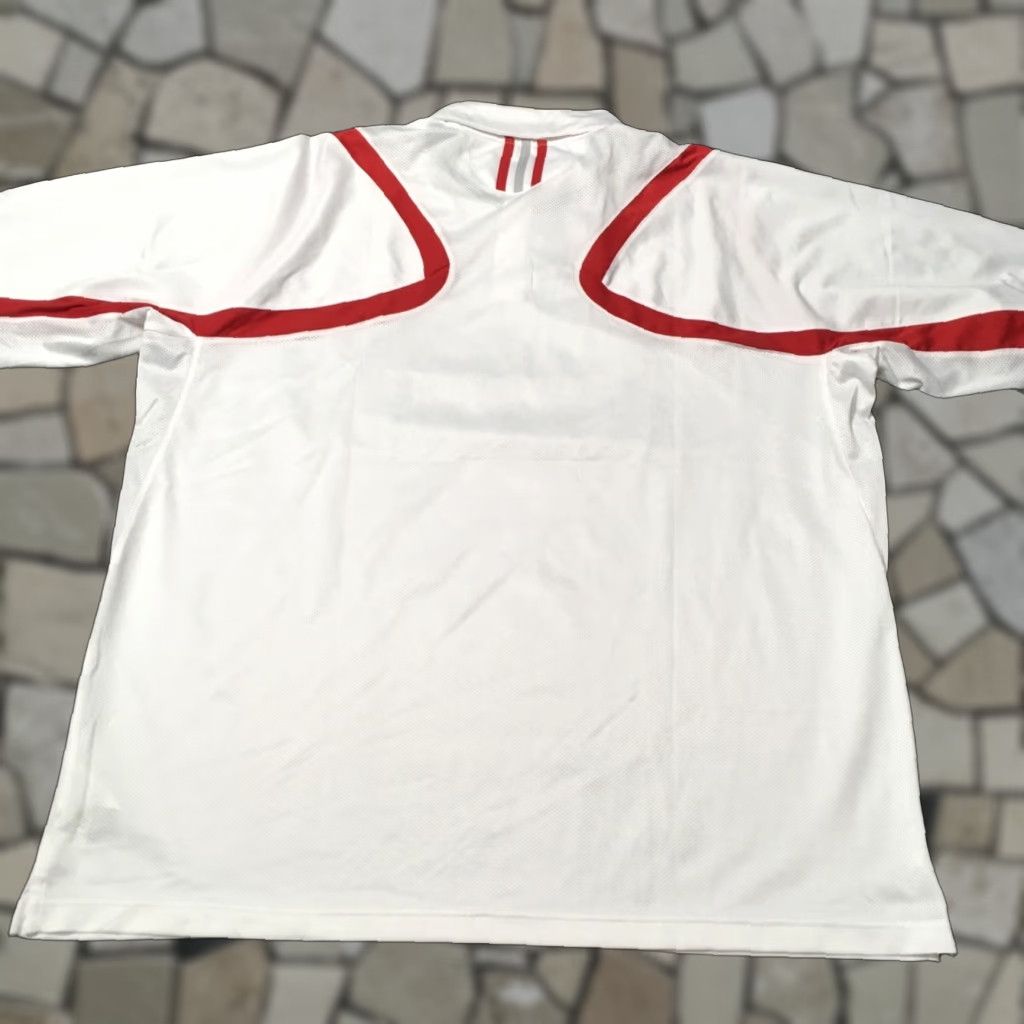 Adidas adidas Polo Shirt Men's XL White Red Tennis Polo Shirt Short Sleeve Collared Size US XL / EU 56 / 4 - 1 Thumbnail