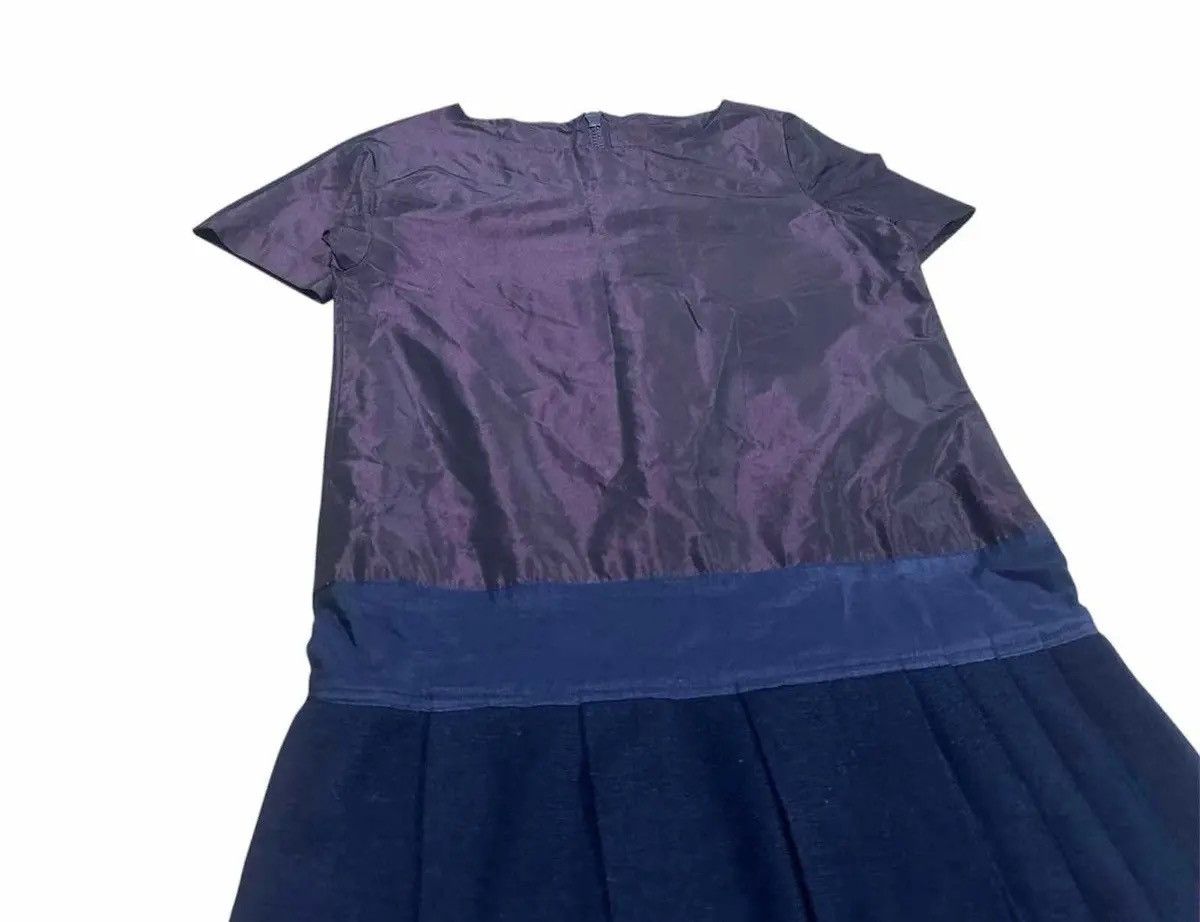Designer × Japanese Brand × Sacai ♟️ Rare Sacai Silk Wool Asymmetrical Dress Size M / US 6-8 / IT 42-44 - 2 Thumbnail