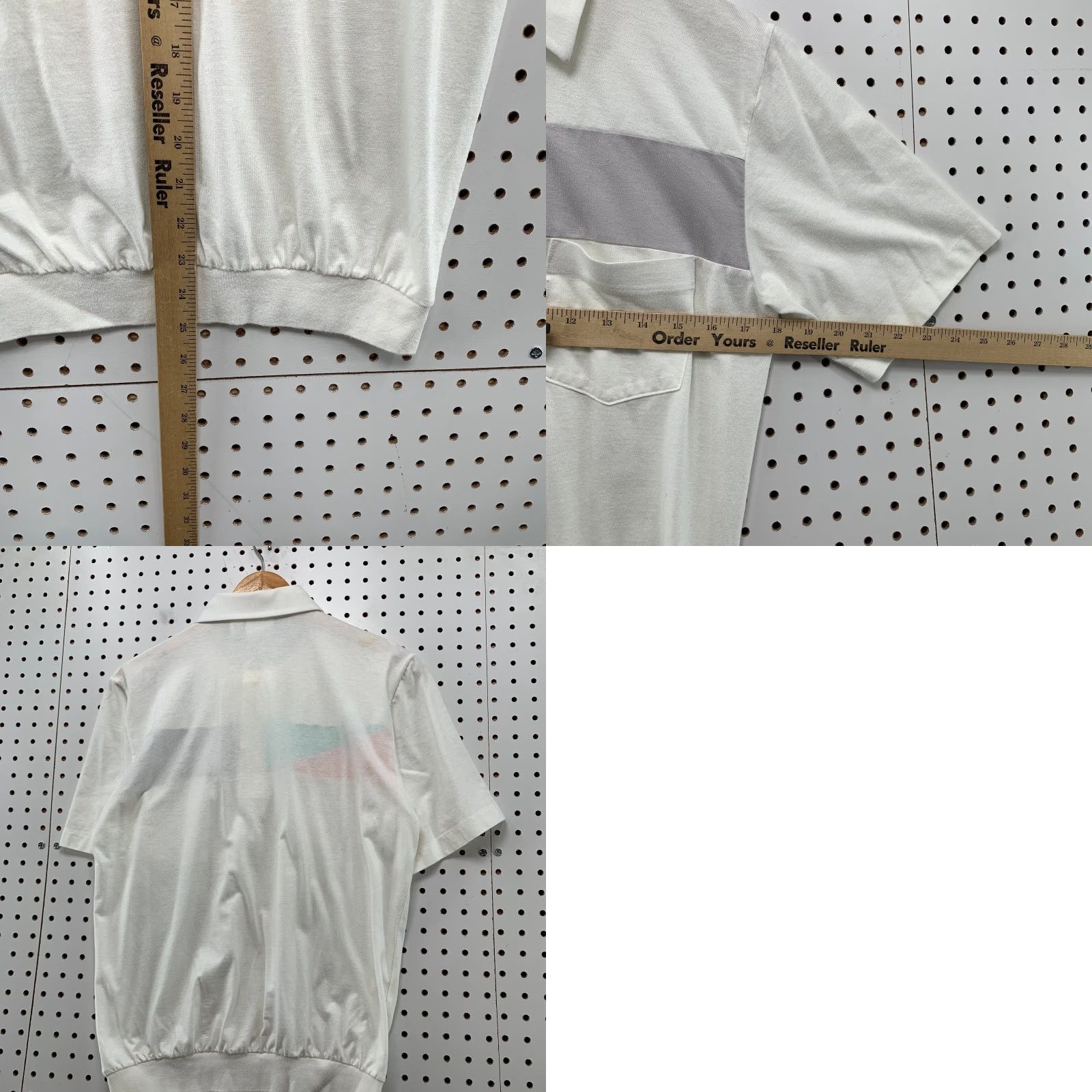 Vintage Vintage London Fog Polo Button Shirt Mens M White Polyester Cotton Blend Size US M / EU 48-50 / 2 - 8 Thumbnail