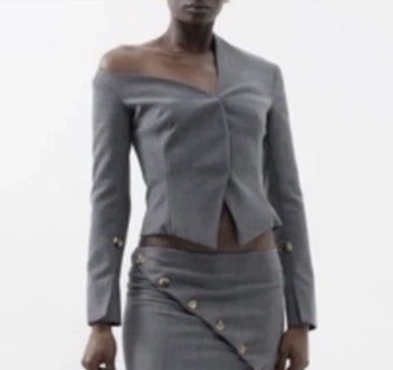 A.W.A.K.E. MODE Awake Mode One Shoulder Asymmetrical Blazer size 36 Size XS / US 0-2 / IT 36-38 - 3 Thumbnail