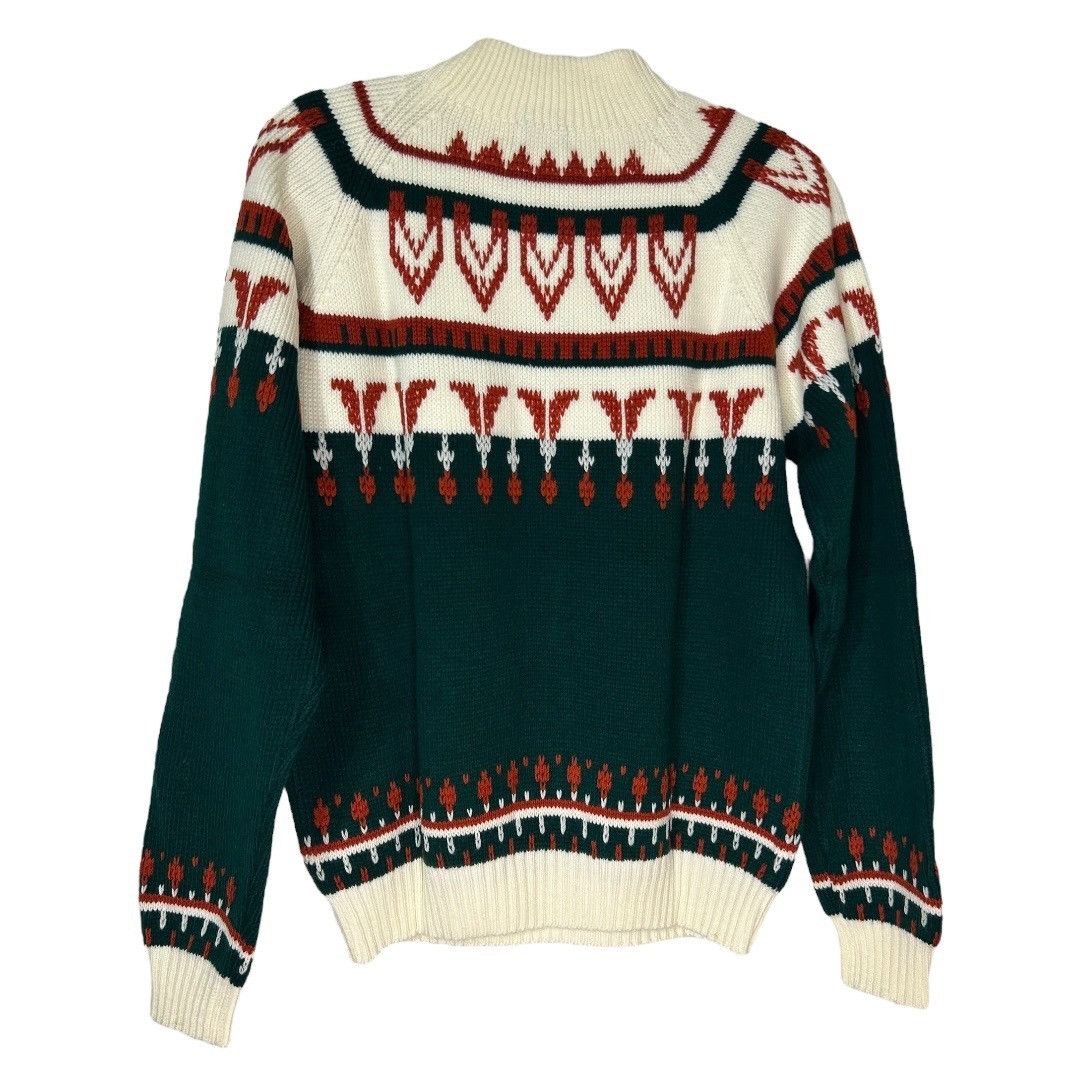 JCPenney Vintage JC Penney Mockneck Geometric Nordic Print Ski Sweate Size US L / EU 52-54 / 3 - 2 Thumbnail