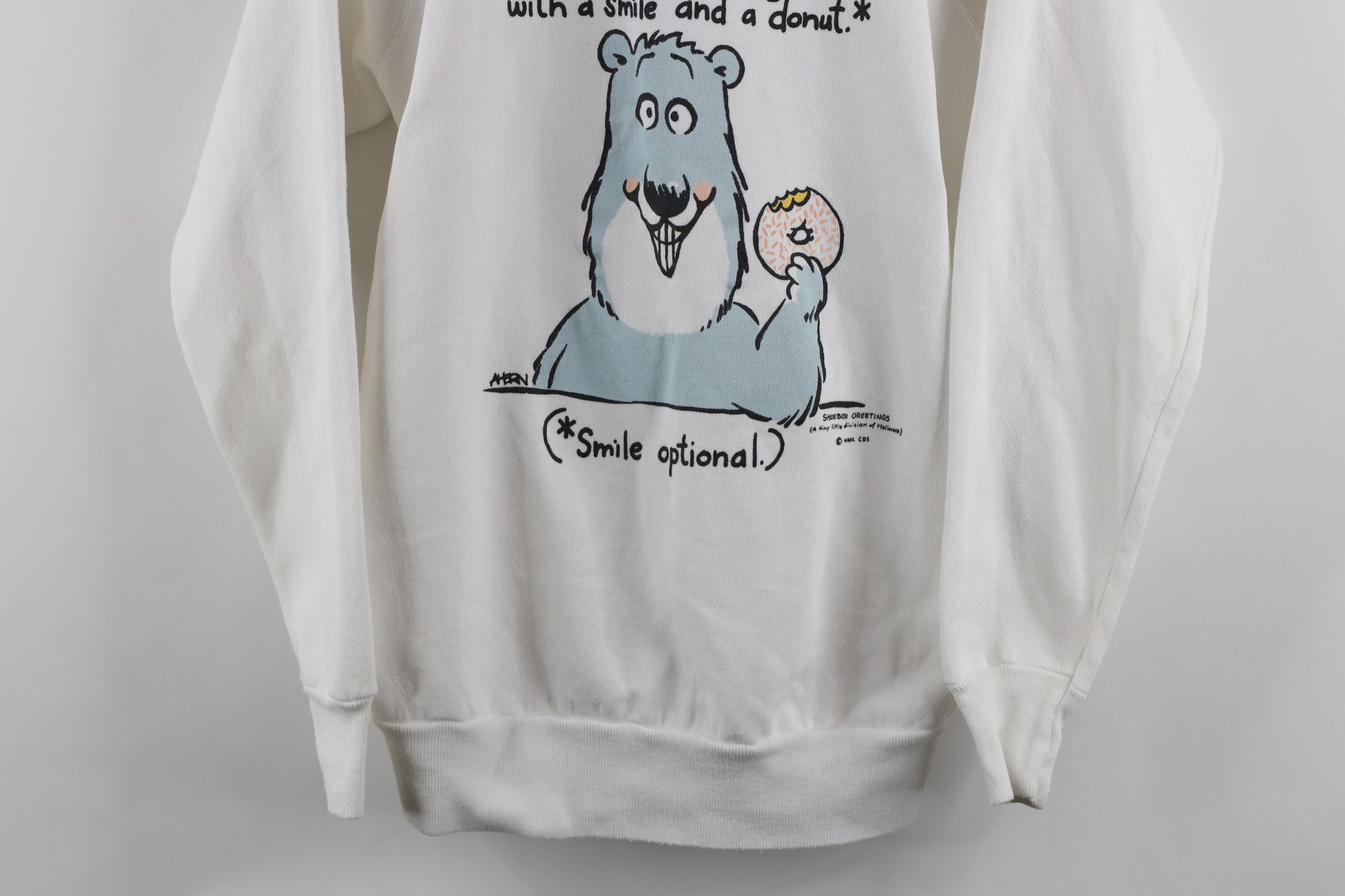 Vintage Vintage 90s Hallmark Shoebox Greetings Donut Sweatshirt Size L / US 10 / IT 46 - 3 Thumbnail