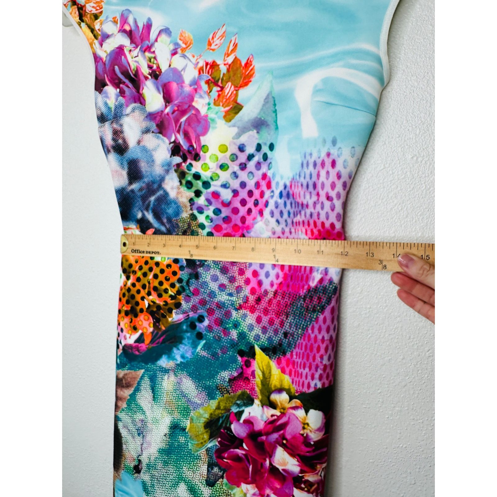 Clover Canyon Clover Canyon Pool Flower MultiColor Aqua Bodycon Dress XS Size XS / US 0-2 / IT 36-38 - 12 Thumbnail