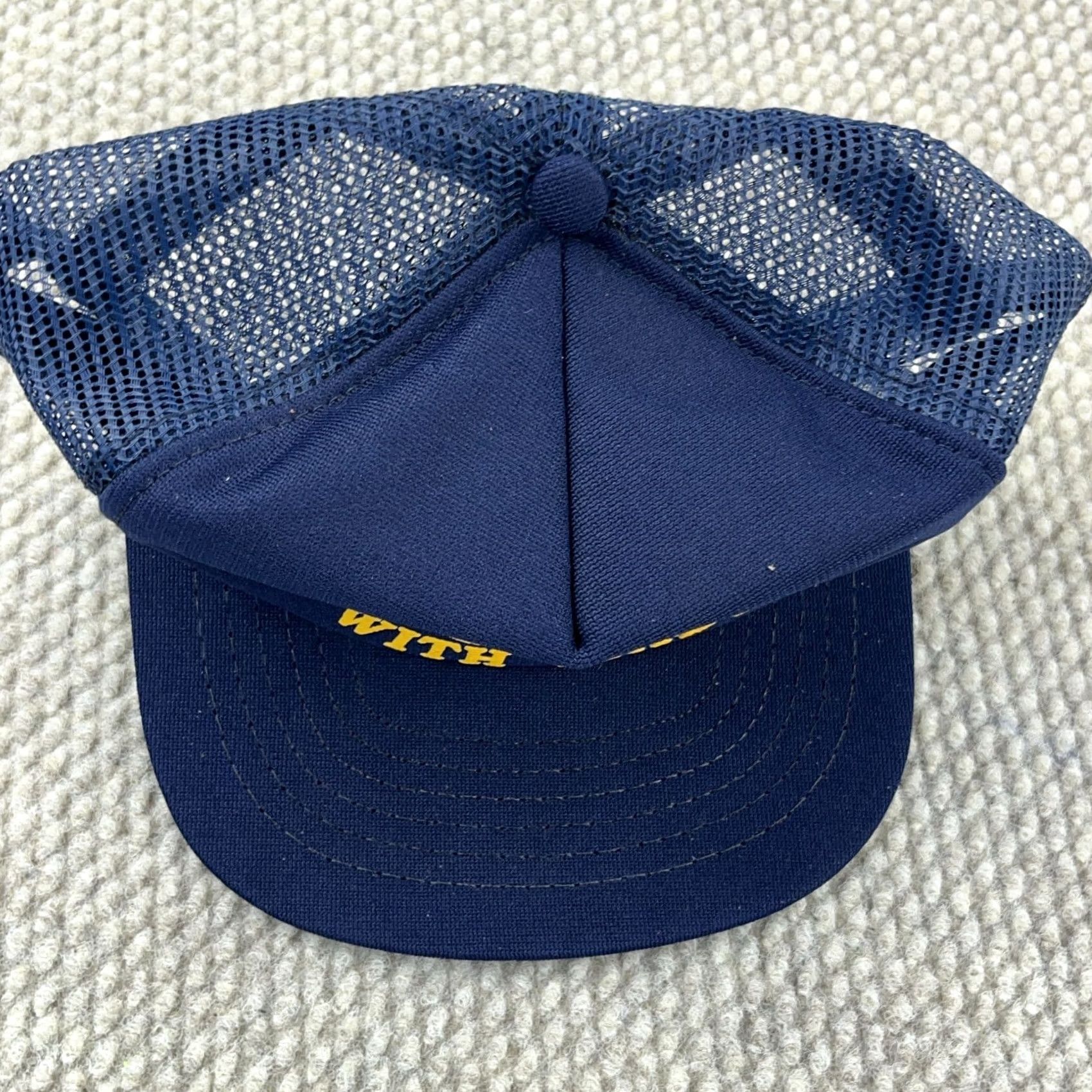 Vintage Vintage United States Navy Trucker Hat Cap Made In USA 80s 90s Puffy Snapback Size ONE SIZE - 4 Thumbnail
