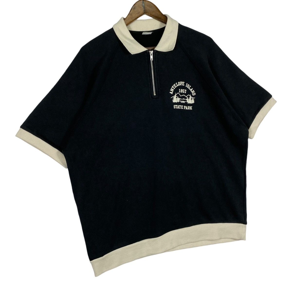 Vintage Vintage Antelope Island Quater Zip Collarneck Short Size US M / EU 48-50 / 2 - 2 Thumbnail