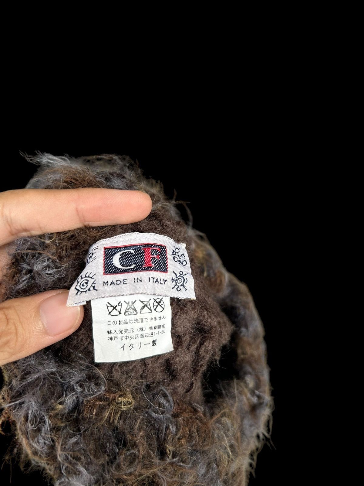 14th Addiction × Hysteric Glamour × Japanese Brand Punk Bondage Style Mohawk Mohair fur Cf Made italy Beanie ☠️☠️ Size ONE SIZE - 5 Thumbnail