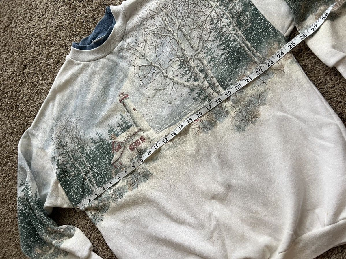 Designer Vintage 3D print winter forest wood sweatshirt avantgarde Y2 Size US L / EU 52-54 / 3 - 6 Thumbnail