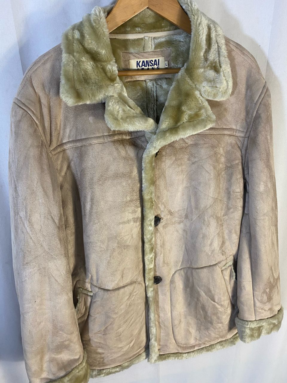 Japanese Brand × Kansai Yamamoto Unisex🔥Kansai jeans Sherpa jacket by kansai Yamamoto Size US M / EU 48-50 / 2 - 3 Thumbnail