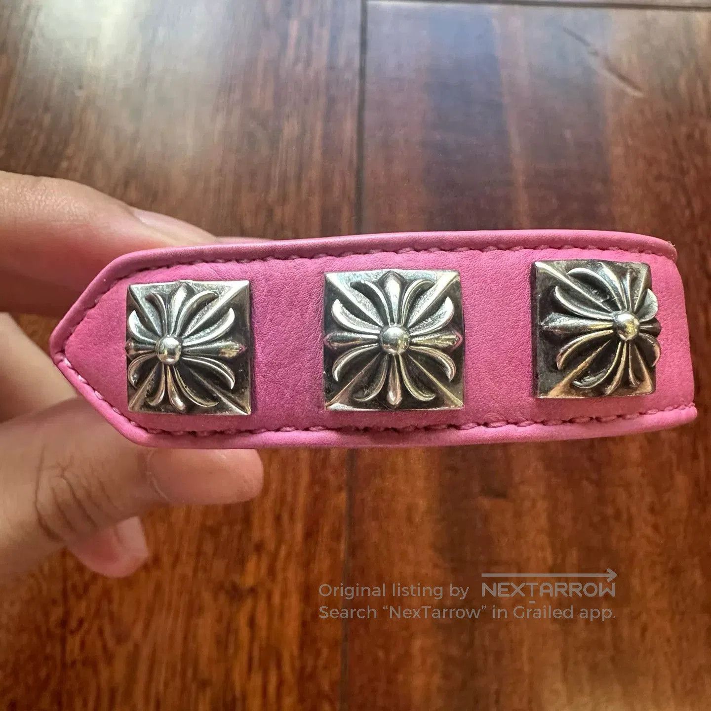 Chrome Hearts Chrome Hearts Limited Pink Leather Bracelet. Size ONE SIZE - 3 Thumbnail