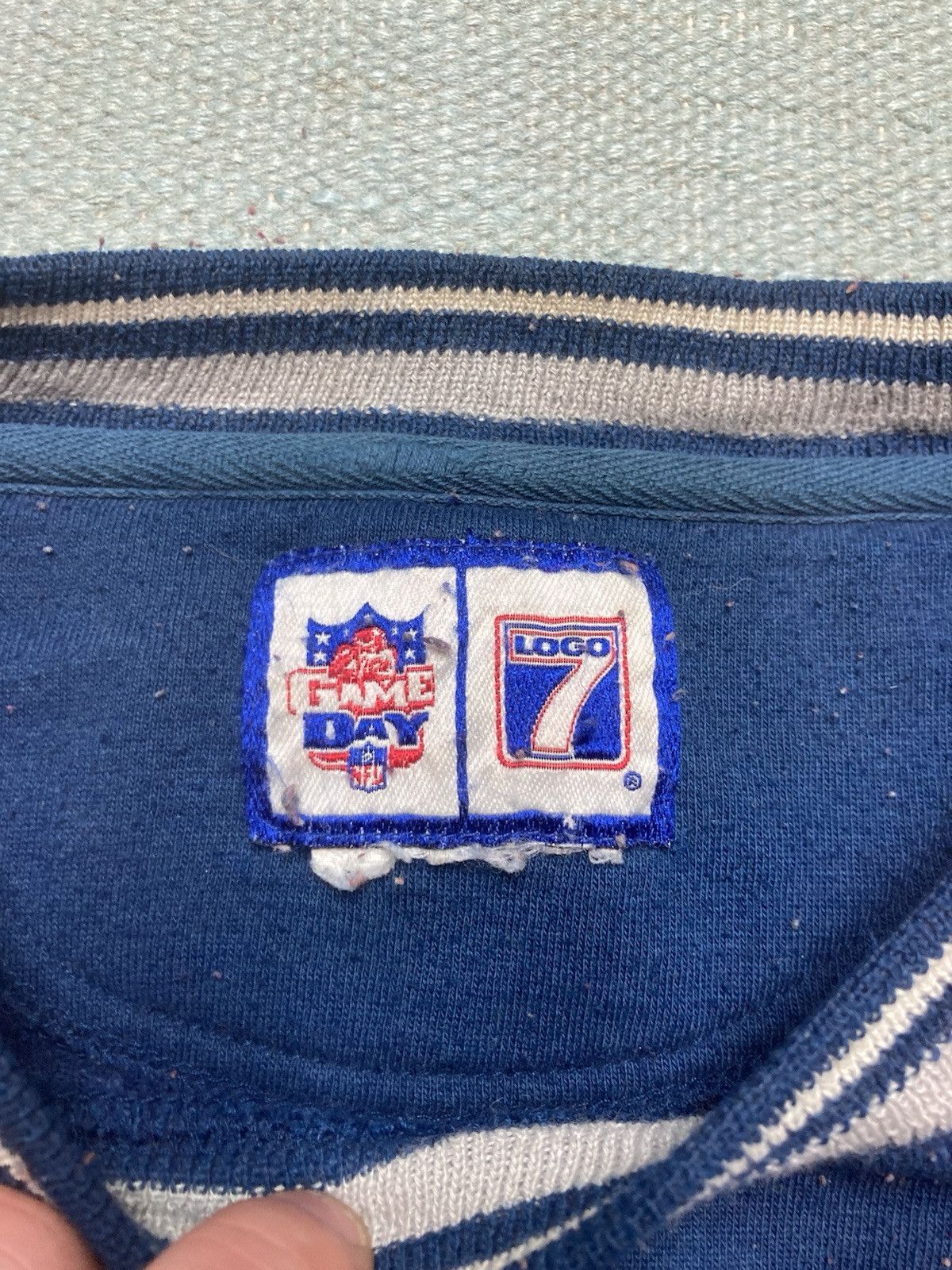 Logo 7 × Vintage Vtg 90s sweatshirt Dallas cowboys NFL logo 7 embroidered XL Size US XL / EU 56 / 4 - 4 Thumbnail
