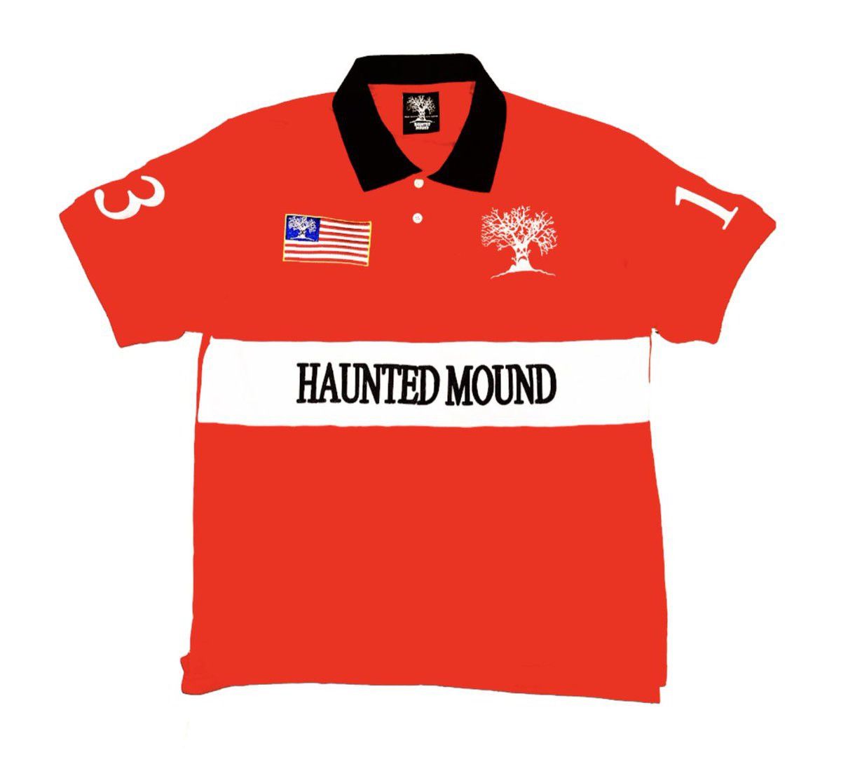 Haunted Mound × Streetwear Sematary Haunted Mound Red Polo | Grailed