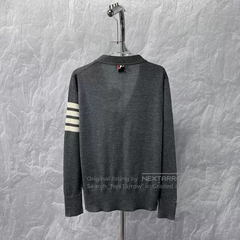 Thom Browne Thom Browne Striped V-neck cardigan, woolen Size US M / EU 48-50 / 2 - 5 Thumbnail