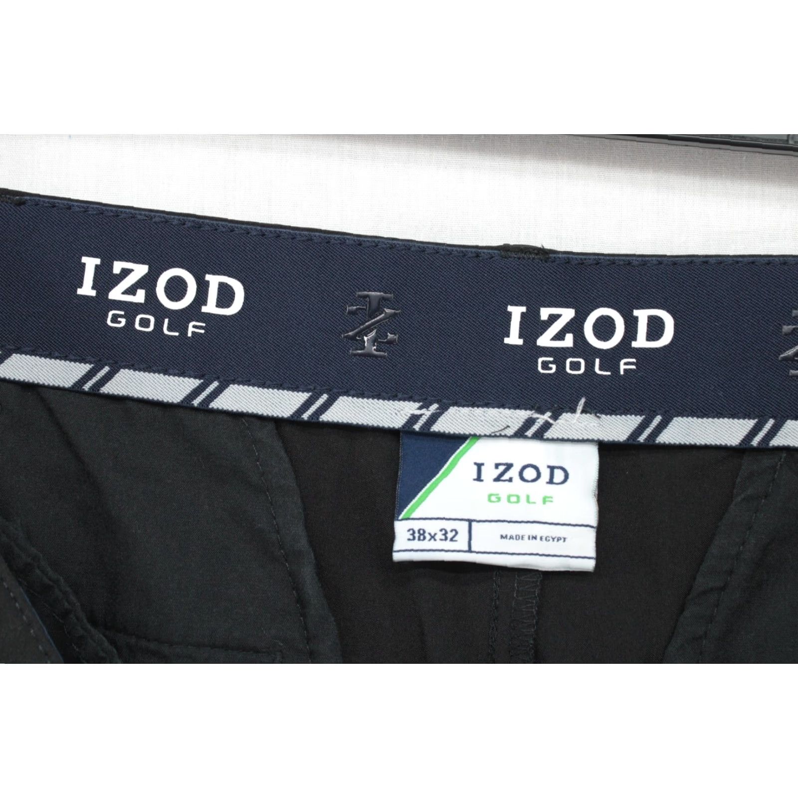 Izod VINTAGE IZOD Swing Flex Golf Pant Mens 38X32 Black Performance Straight Leg Flat Front Size US 38 / EU 54 - 7 Thumbnail