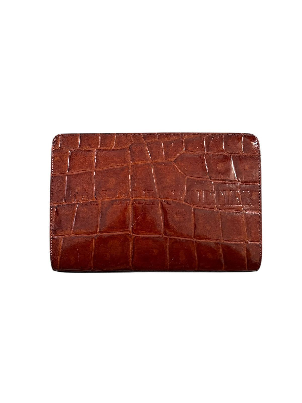 Jean Paul Gaultier 1990s JPG Homme Croc Pattern Leather Clutch Bag Size ONE SIZE - 2 Thumbnail