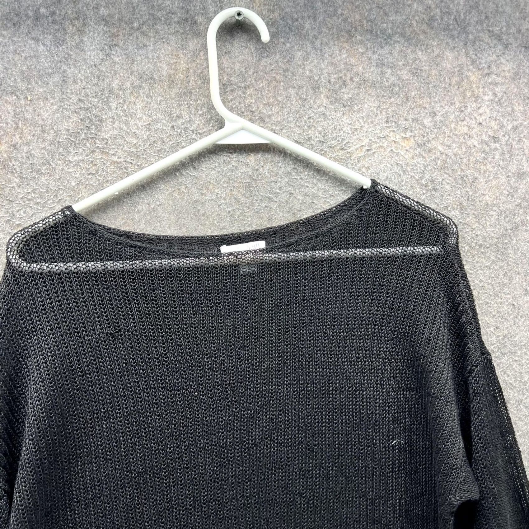 J. Jill J. Jill Sweater Womens Medium Black Knit Boat Neck 3/4 Sleeve Lightweight Pullover Knit Shirt Women’s Sweater Size M / US 6-8 / IT 42-44 - 6 Thumbnail