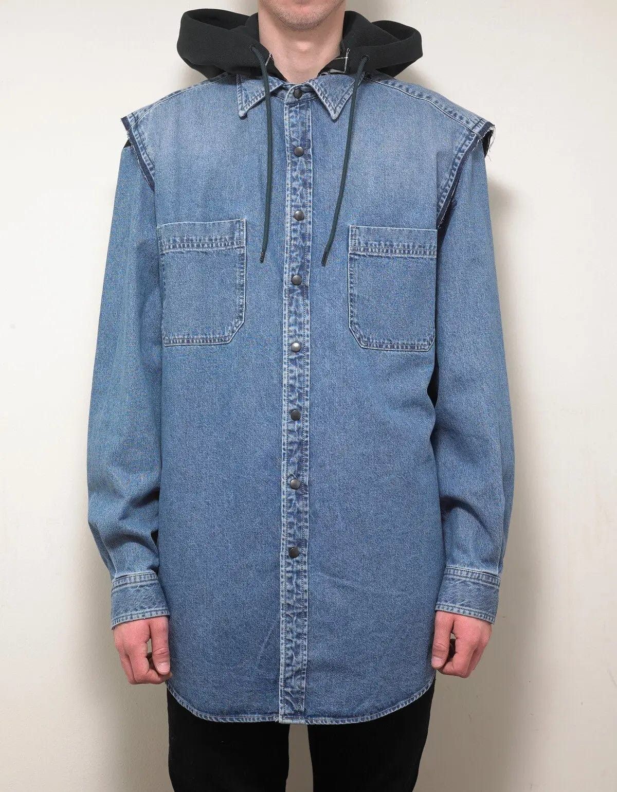 Balenciaga Balenciaga Denim Twinset Hooded Shirt - SS19 Size US M / EU 48-50 / 2 - 3 Thumbnail