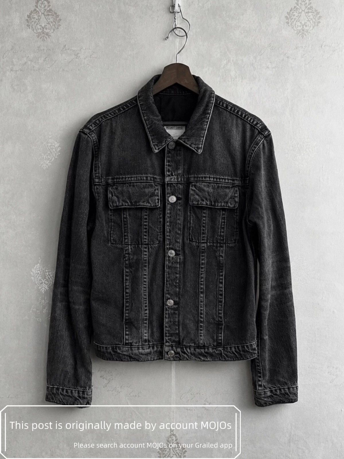 Helmut Lang Helmut Lang 1999 Coated Black Denim Jacket | Grailed