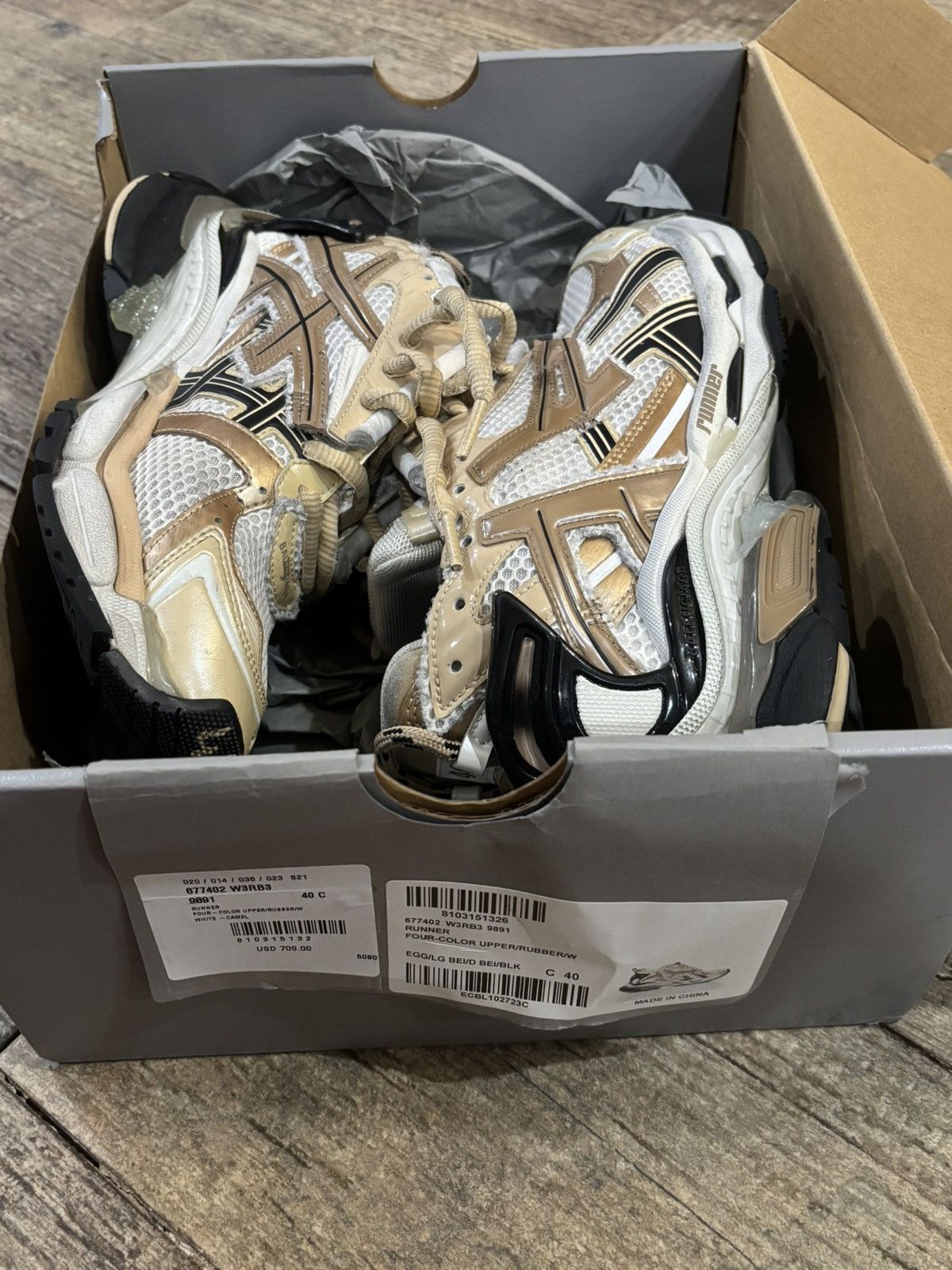 Balenciaga Beige Balenci Runners Size US 7.5 / EU 40-41 - 5 Thumbnail